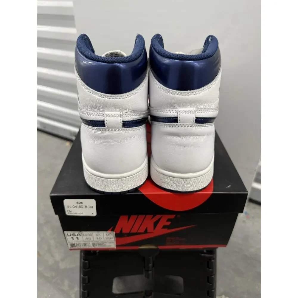 Nike Air Jordan 1 Retro High OG Metallic Navy Size 11 Mens Sneakers - 55508-106